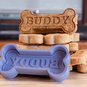 Custom Dog Treat Mold Jumbo Dog Biscuit Silicone Mold With Your Pup's Name image 4