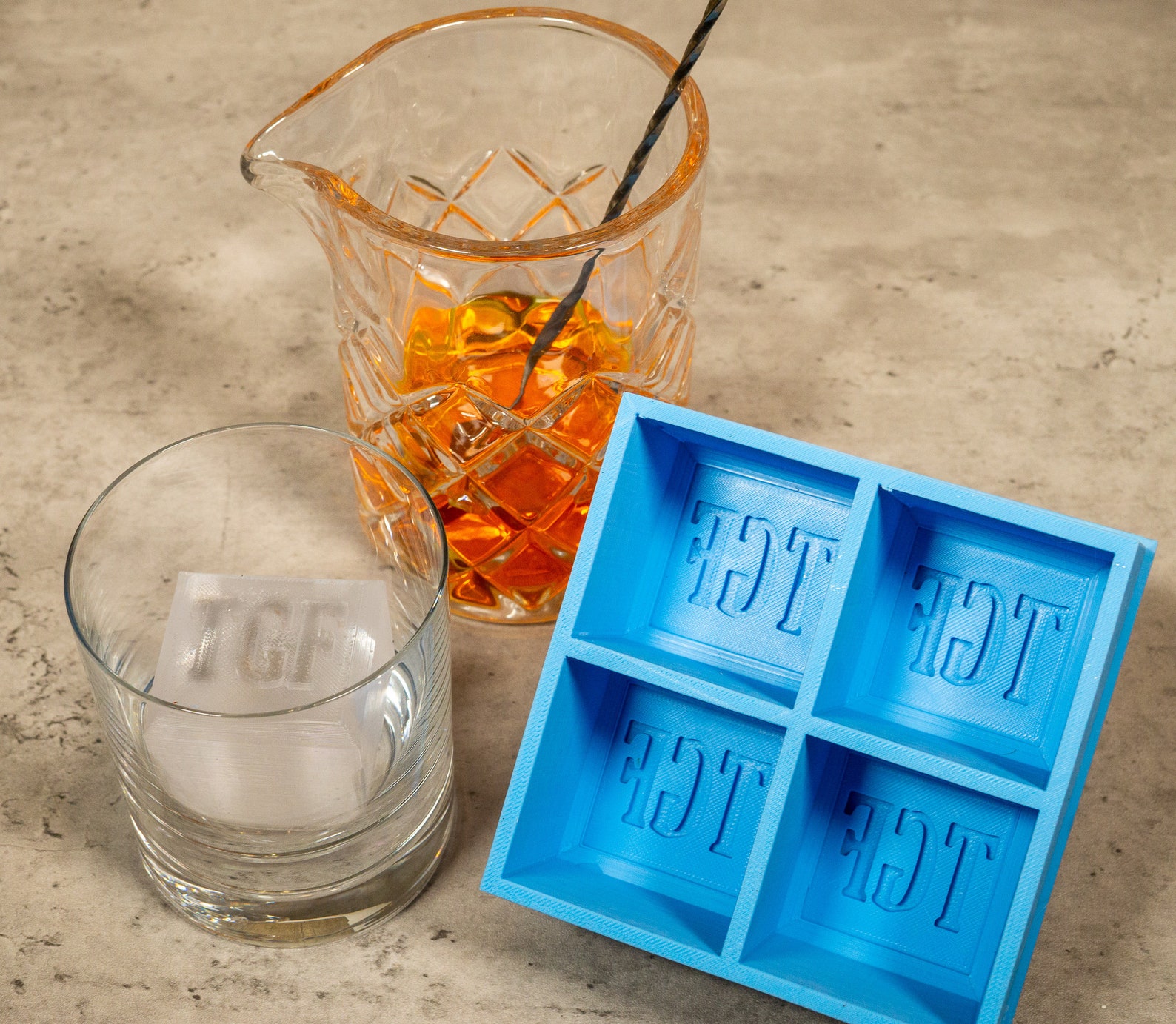 Custom Monogram whiskey ice cube tray Personalized silicone Etsy