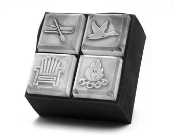Lake Life Silicone Ice Cube Tray | Canoe, Campfire Barware Gift