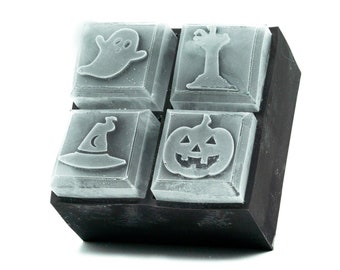 Halloween Ice Cube Tray | whiskey rocks embossed with spooky designs | Halloween party idea, gift for goblins and ghouls