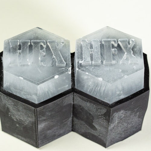 Custom MONOGRAM Cocktail Ice HEXAGON Tray Personalized Etsy