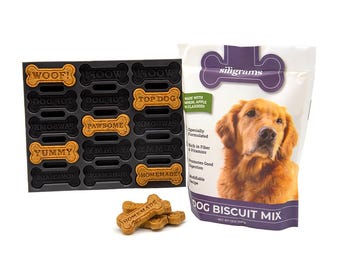 Bone-Shaped Dog Treat Mold & Biscuit Mix | Homemade Treats