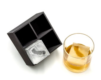 California Inverted 2" Ice Cube Tray, Soft Silicone Mold, Whiskey Gift for Home Bar, Mixology Idea, Craft Cocktail Upgrade