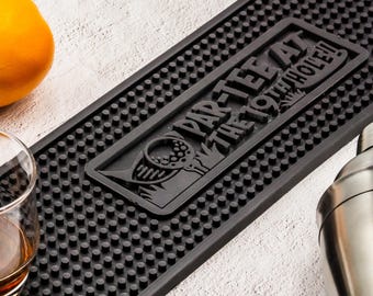 PAR-TEE at the 19th Hole! Large Silicone Bar Mat | Unique Barware Gift | Home Bar Décor | Pub Accessories with Personality | Punny Golf Gift