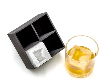 Minnesota Inverted 2" Ice Cube Tray, Soft Silicone Mold, Whiskey Gift for Home Bar, Mixology Idea, Craft Cocktail Upgrade