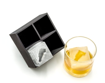 Vermont Inverted 2" Ice Cube Tray, Soft Silicone Mold, Whiskey Gift for Home Bar, Mixology Idea, Craft Cocktail Upgrade