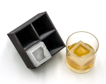 Arkansas Inverted 2" Ice Cube Tray, Soft Silicone Mold, Whiskey Gift for Home Bar, Mixology Idea, Craft Cocktail Upgrade