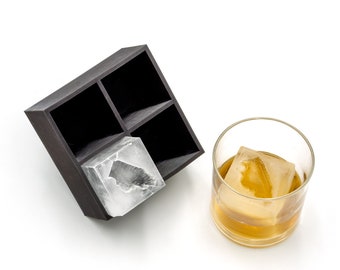 Illinois Inverted 2" Ice Cube Tray, Soft Silicone Mold, Whiskey Gift for Home Bar, Mixology Idea, Craft Cocktail Upgrade