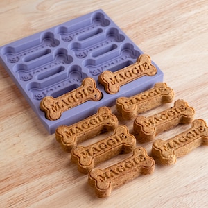 Custom Dog Treat Mold Personalized Dog Biscuit Silicone Mold With Your Dog's Name Dog Lover's Gift image 6