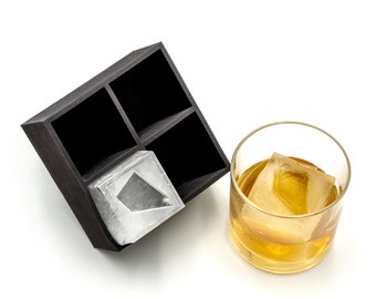 Nevada Inverted 2" Ice Cube Tray, Soft Silicone Mold, Whiskey Gift for Home Bar, Mixology Idea, Craft Cocktail Upgrade