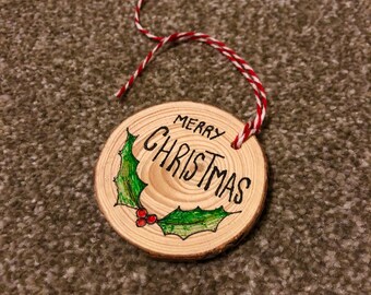 Merry Christmas Wooden Decoration