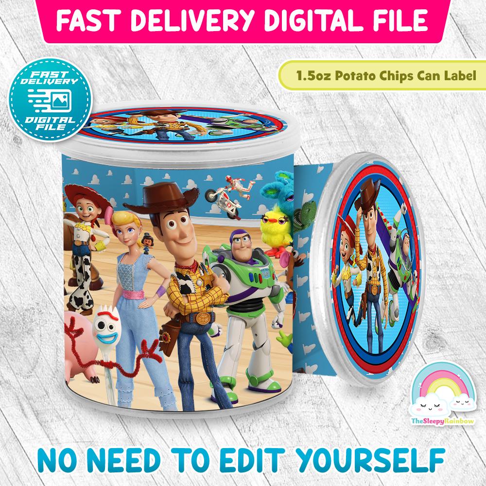 Toy Story Birthday Party Potato Chips Tin Wrapper Woody Buzz Lightyear ...