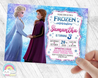 Frozen 2 Elsa and Anna Invitation Birthday Invite Party Elsa Anna FROZEN 2 Invites