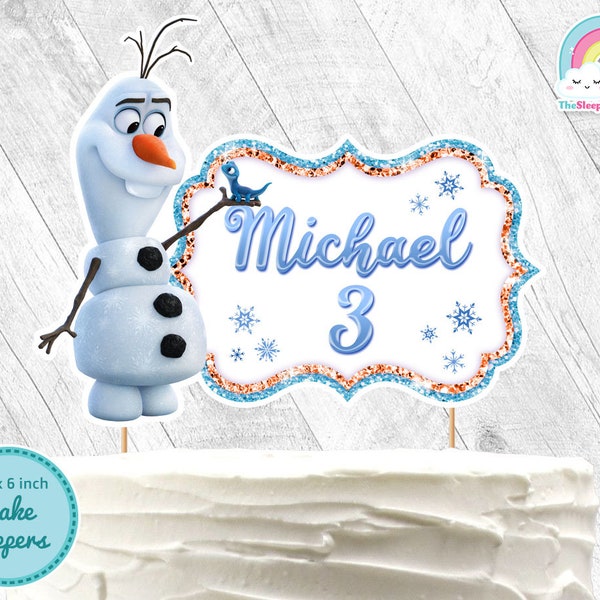 Olaf Birthday Party Cake Toppers Frozen Olaf Printable Birthday Cake Toppers