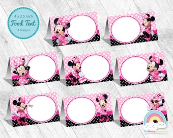 Minnie Mouse Food Tent Birthday Party Printable Minnie Pink Etsy Ireland
