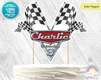 Cars Birthday Party Cake Toppers Race Cars Printable Birthday Cake Toppers Lighting Mc Queen Decoration
