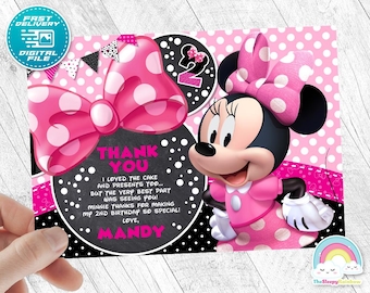 Minnie Mouse Invitation Birthday Invite Party Minnie Chalk Invites Minnie Mouse Chalk Bowtique Birthday Bow Invitations