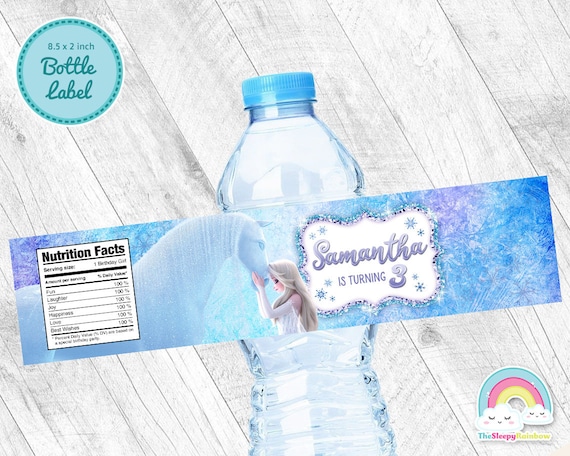 Frozen 2 Water Bottle Label