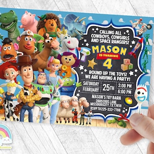 Toy Story 4 Einladung Geburtstag Einladung Party Toy Story Woody Buzz Einladungen