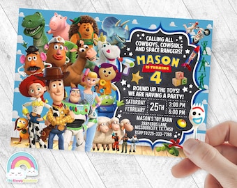 Toy Story 4 Invito Compleanno Invito Festa Toy Story Woody Buzz Invita