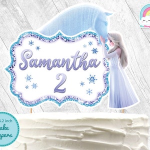 Frozen Elsa The Nokk Birthday Party Cake Toppers Frozen 2 Printable Birthday Cake Toppers