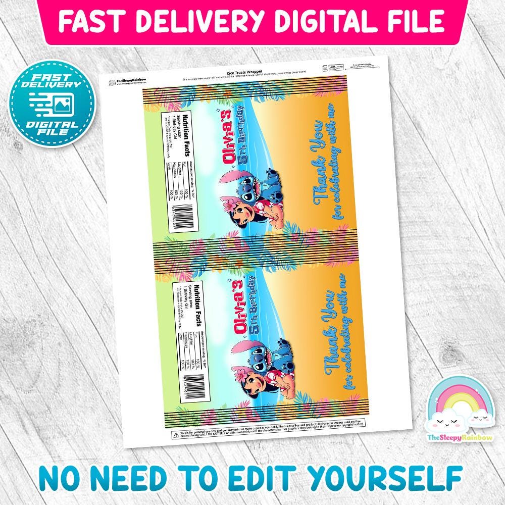 Lilo and Stitch Birthday Party Rice Treats Lilo Stitch Rice Treat ...