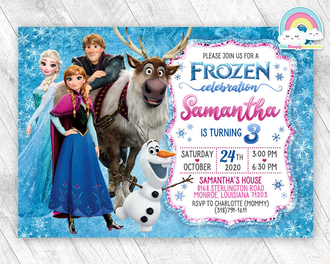 Tarjetas de invitación y sobres de Frozen – 20 invitaciones rellenas para  fiesta de cumpleaños infantil y fiesta temática, 3.9 x 5.9 in, estilo postal