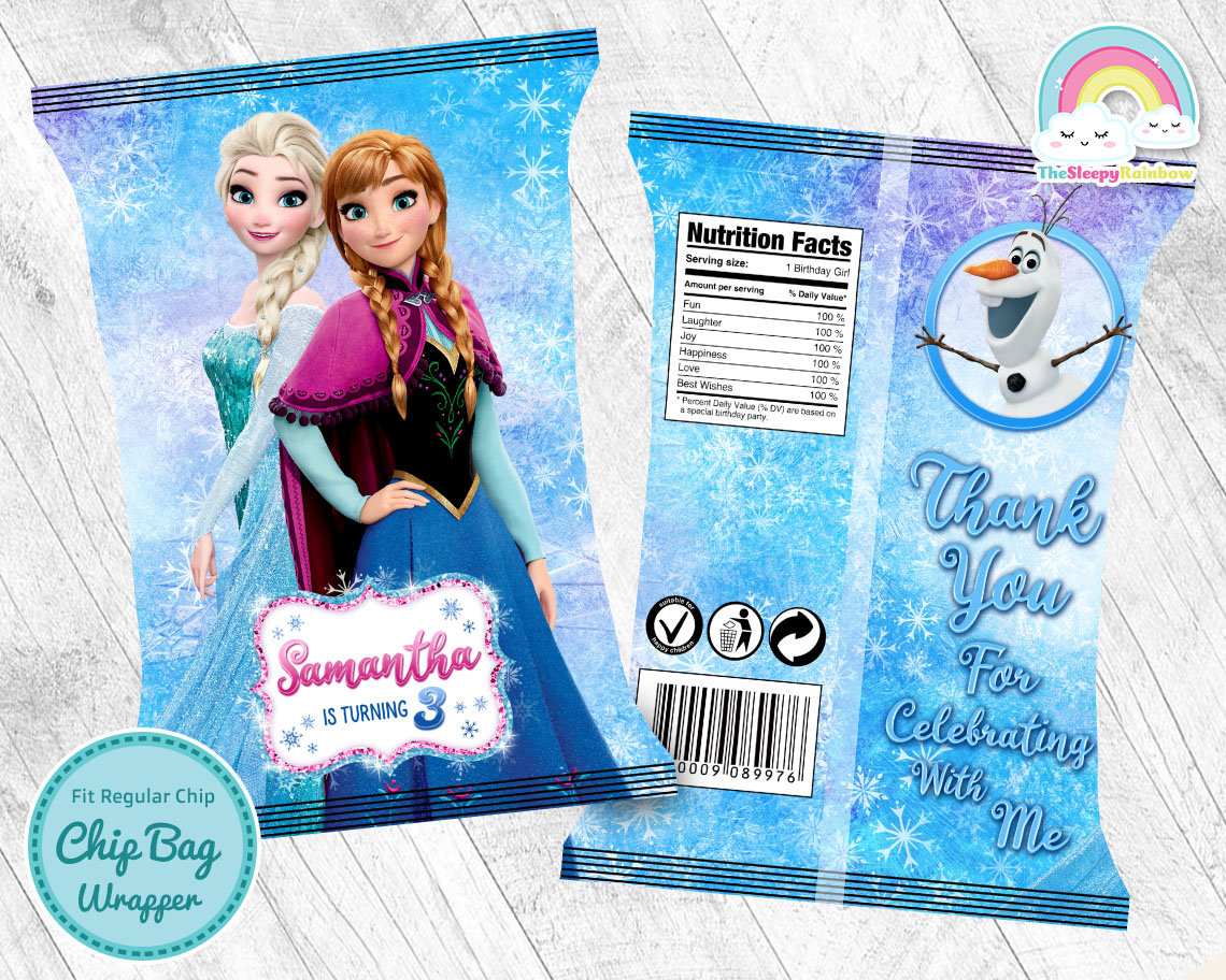 Frozen Party Flyer  Chips Bag Template  PosterMyWall