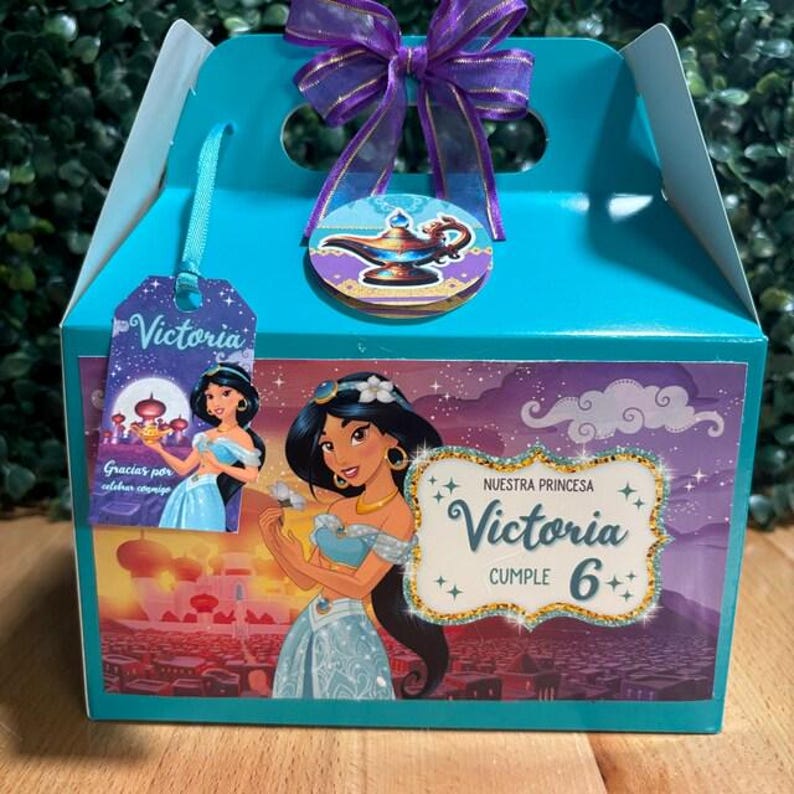 Princess Jasmine Birthday Party Favor Tags Aladdin Gift Treats Tags ...