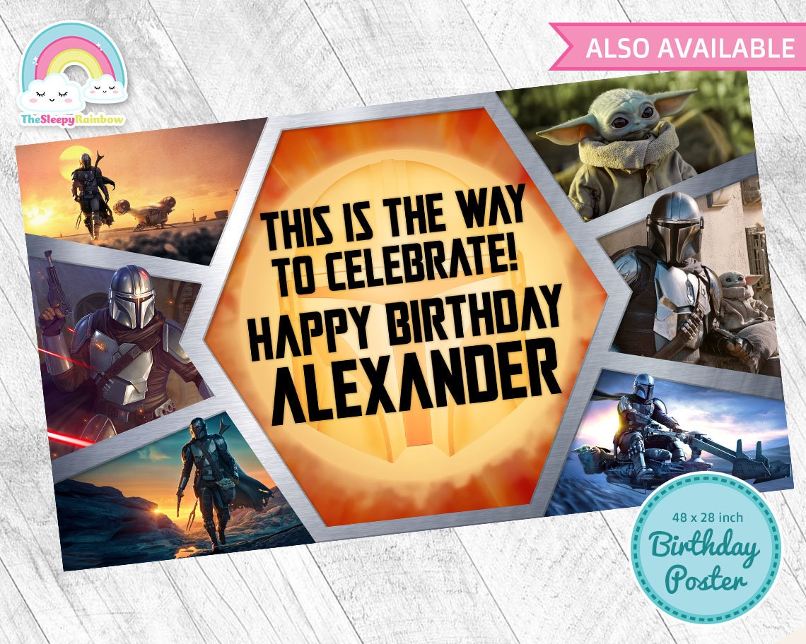 Star Wars Mandalorian Birthday Card With Baby Yoda & Boba Fett – Funny Galactic Greeting Card - View #7
