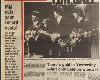 Melody Maker, Beatles For Sale, Vol 52, No 19, 1977, The Fab Four, 55 pages, Dolly Parton, Rush, Blondie, Zappa, Lonnie Donegan, Extra Queen