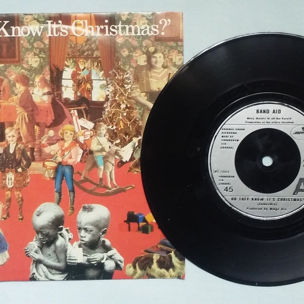 Band Aid, Feed The World, 45 rpm, Do They Know, Its Christmas, Phonogram Ltd, 1984, Mercury Records, Phil Collins, Paul McCartney