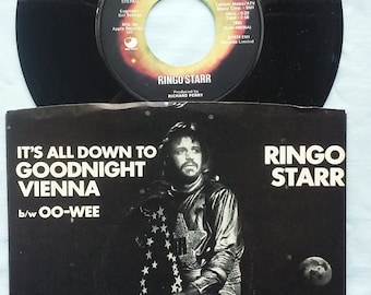 Ringo Starr, Its All Down To, Goodnight Vienna, B side, OO Wee, Apple Records, 1882, from the LP, Richoroony Ltd, EMI Ltd, Richard Starkey