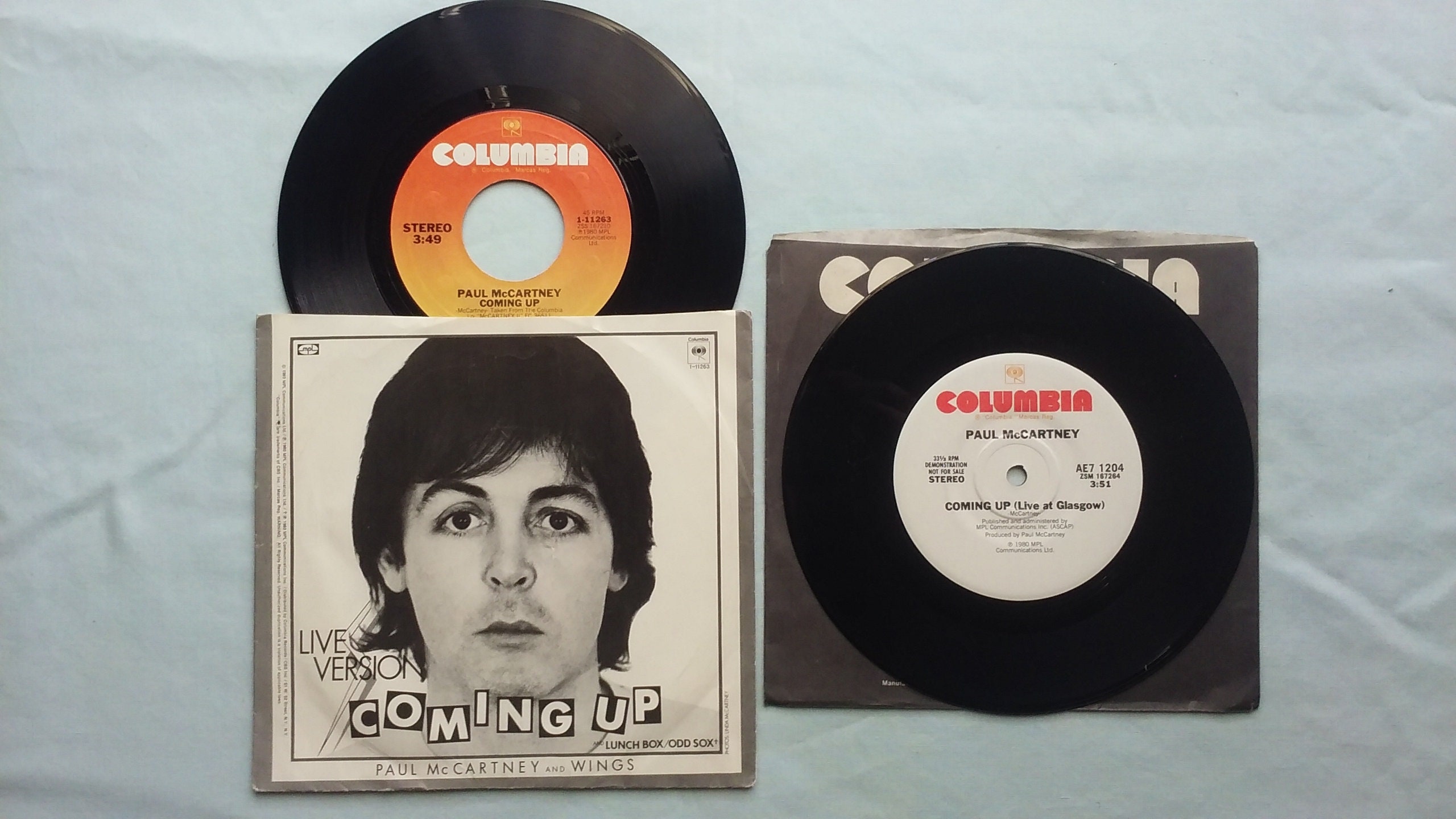 Paul McCartney Wings Coming Up Live at Glasgow single 45 Etsy France
