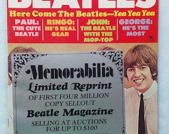 Beatles, Memorabilia Limited, Reprint, original print, 1964, Beatle Magazine, 1978, Meet The Beatles, Record Biography, Slang Chart