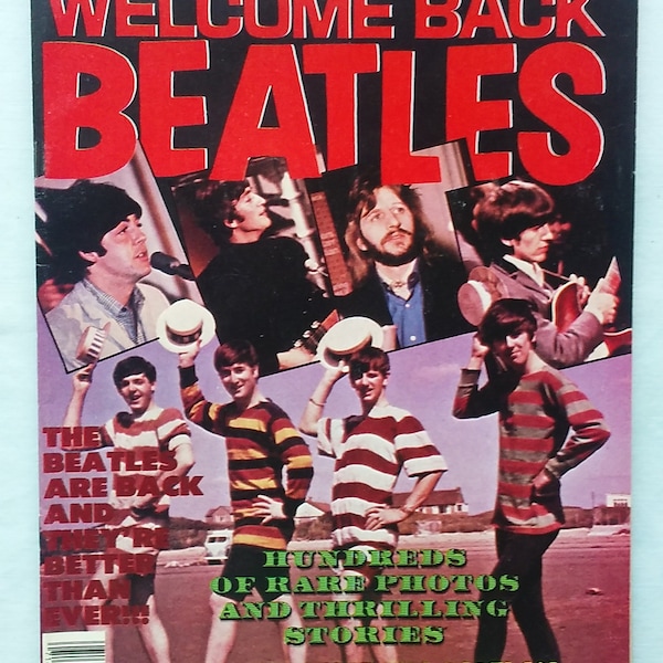 Welcome Back Beatles, Collector's Edition, rare photos, Summer 1978, nostalgia, Beatlemania, crazy fans, Fab Four,