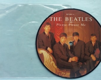 The Beatles, 45 single vinyl, with picture, A side, Please Please Me, B side, Ask Me Why, RP 4983, EMI Records, Dick James, recorded 1963