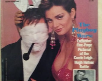NATIONAL LAMPOON, Dec 1988, The Playboy Wars, Hugh Hefner, Carrie Leigh,