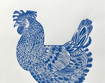 Chicken Illustration Etsy