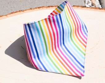 Rainbow Stripes SNAP ON Bandana