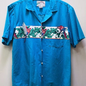 Vintage 80s 90s Aloha Shirt || Paradise Found || Made in Honolulu Hawaii || Authentic Original USA