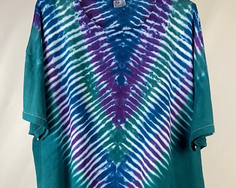 Camisa vintage oversize tie dye de los años 90: camiseta de algodón XXXXL