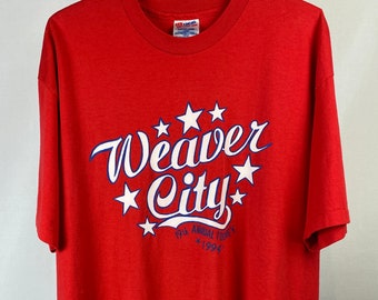 Weaver City 1994 Graphic T-Shirt | Single Stitch | Made in USA | Vintage 90s Tee | Streetwear | Heritage Clothing | Patriotic Southern Stars