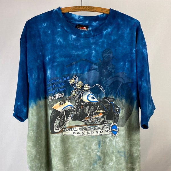 tie dye harley davidson t shirt