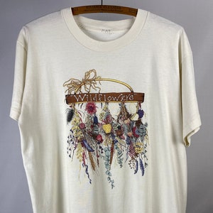 Vintage 90s Wildflowers Graphic Tee | Colorful Floral | Single Stitch | Cute Innocent Artsy | Happy Positive Vibes | Streetwear