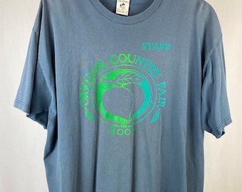 2004 Oregon Country Fair Staff-T-shirt - biologisch katoen Y2K - L