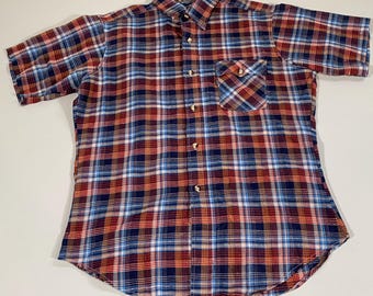 Vintage 1970s Levi's Panatela Tops Blue Western Style Button up