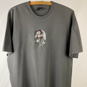 90年代/Y2K NO FEAR スカルTシャツ - ヴィンテージグラフィックTシャツ - スケートサーフロックシャツ