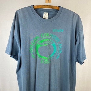 Oregon Country Fair 2004 Staff Graphic T-Shirt || Authentic Original Vintage || Organic Cotton || Art Music Earth Family