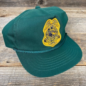 Vintage NPS Park Ranger Snapback Hat: 1990s Embroidered Rope Brim, Deadstock